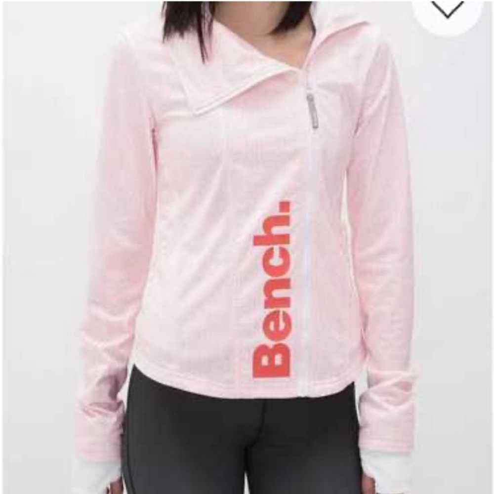 Bench Asymmetrical Jacket White and Coral Orange Size Large